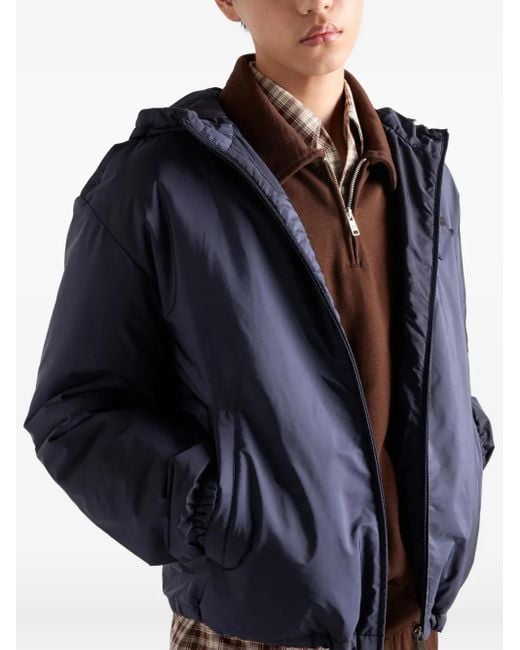 Prada Jack Met Capuchon En Logo in het Blue voor heren