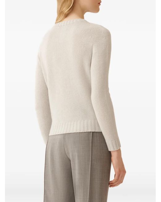 Fabiana Filippi White Crew-Neck Sweater