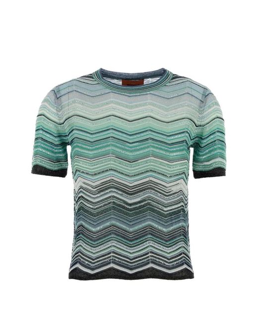 Missoni Green Embroidered T-Shirt