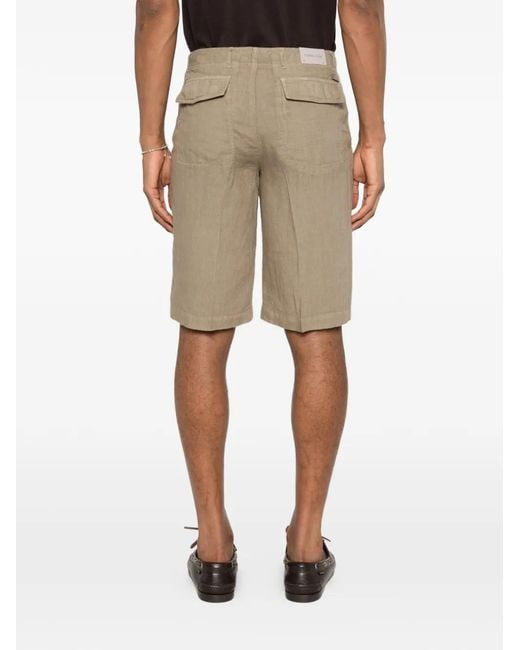 Corneliani White Button Shorts for men