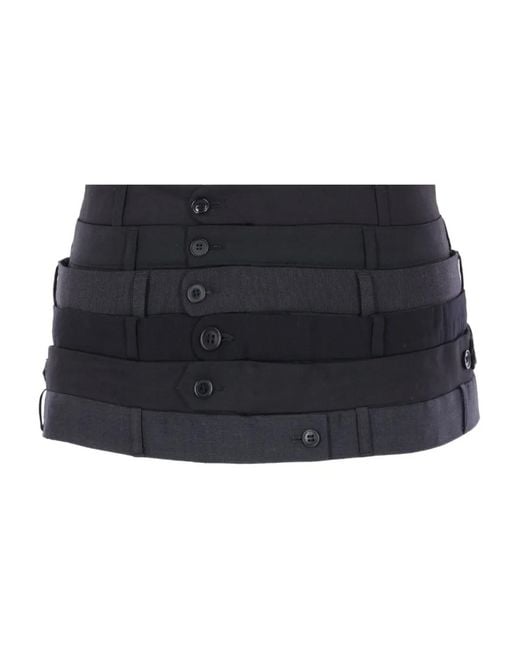HODAKOVA Black Overlapping Waistband Skirt
