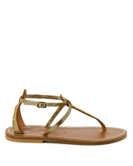K. Jacques Brown Buffon Flat Sandals