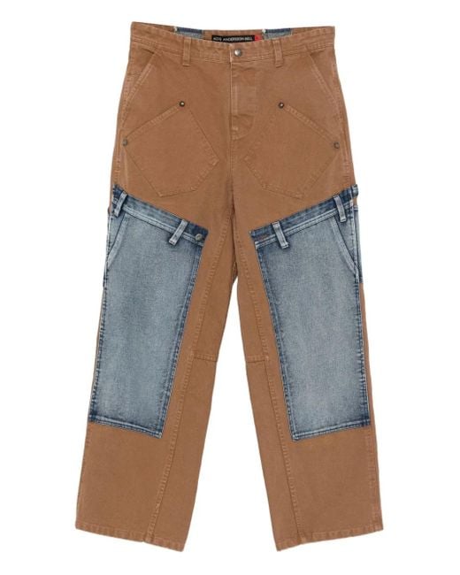 Vaqueros con paneles de patchwork ANDERSSON BELL de color Blue