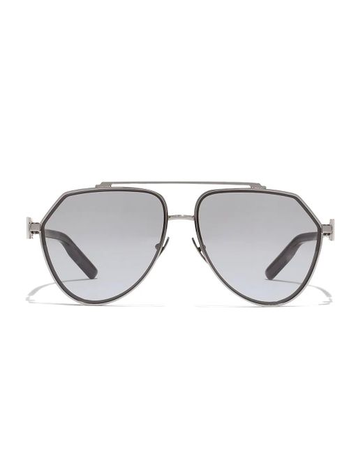 メンズ Dolce & Gabbana パイロット サングラス Gray