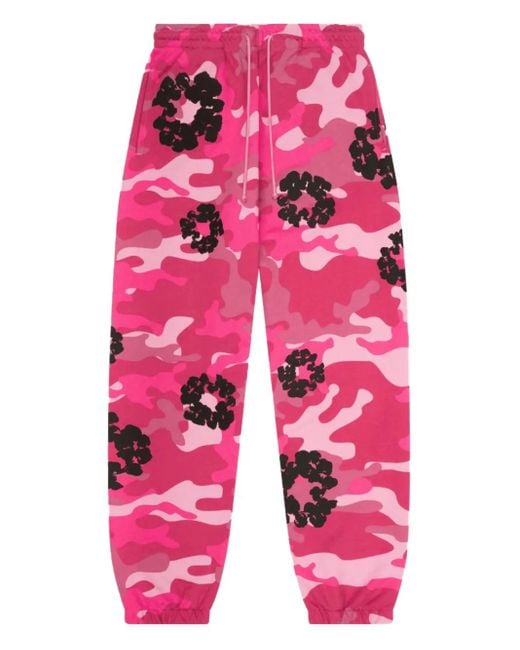 DENIM TEARS Pink Wreath Track Pants for men
