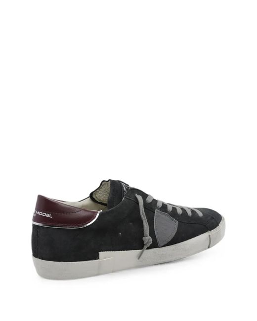 Philippe Model Black Prsx Suede Sneakers for men