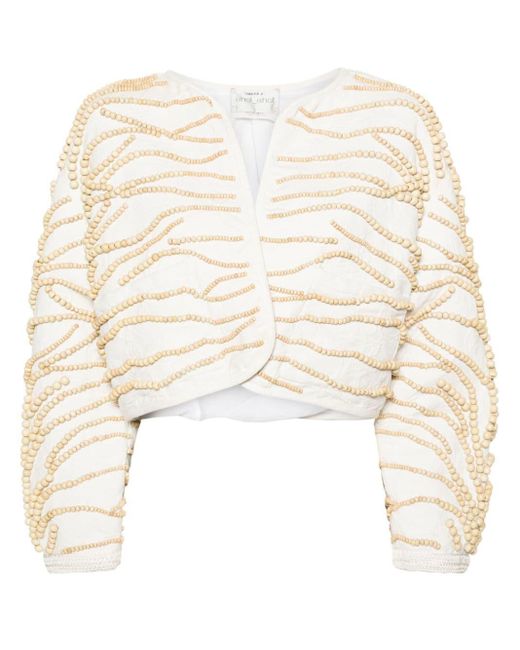 Forte Forte Natural Beaded Cropped Jacket
