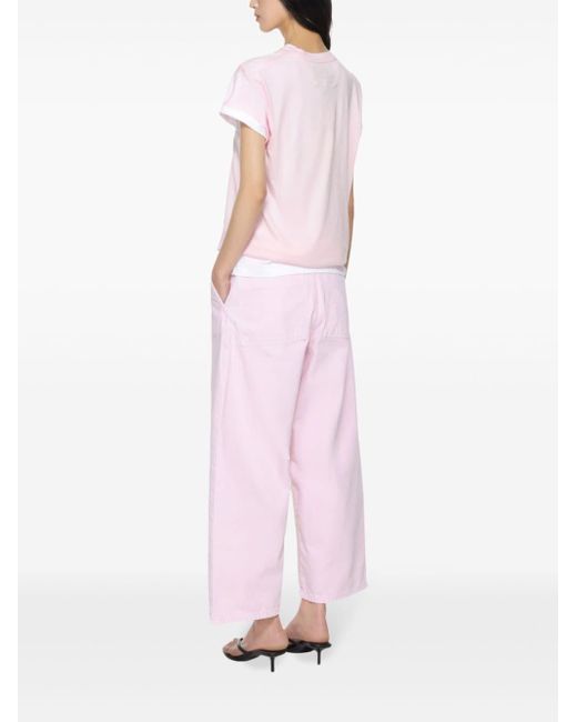 Studio Nicholson Pink Jersey Cotton T-shirt