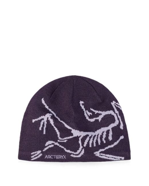 Arc'teryx Purple Bird Head Beanie Hat for men