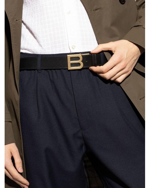 Bally White B-Buckle Belt for men