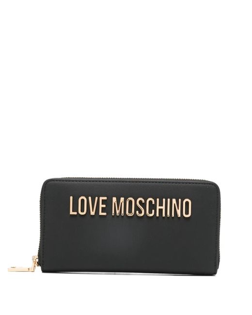 Love Moschino Black Logo Zip Wallet