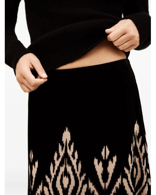 Ba&sh Black Alpha Patterned Skirt