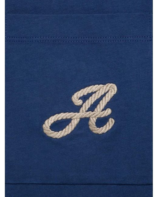 Autry Blue T-Shirt Rope À Broderies for men