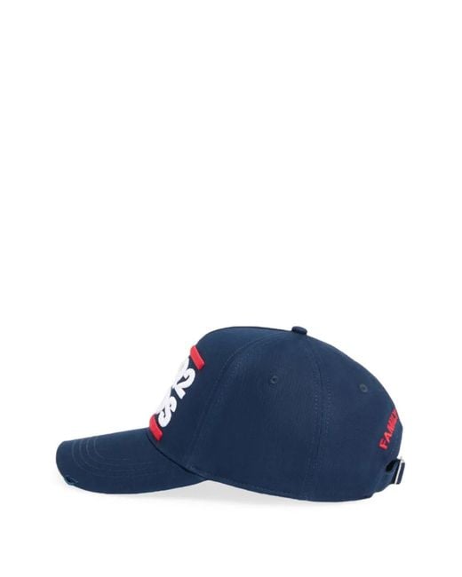DSquared² Blue Logo-Embroidered Baseball Cap for men