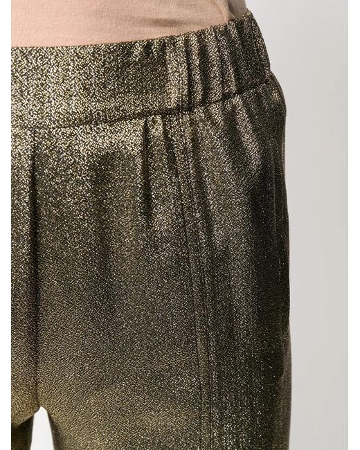 Saint Laurent Metallic-Effect Tapered Trousers