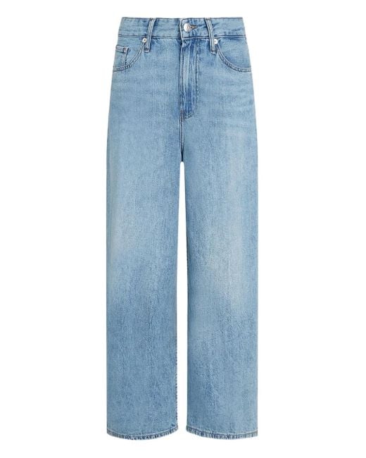 Tommy Hilfiger Blue High-Waisted Wide-Leg Jeans