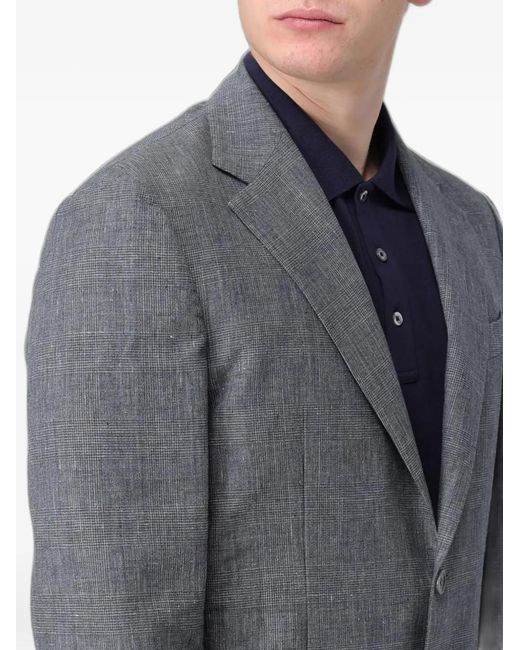 Fay Blue Blazer À Carreaux for men