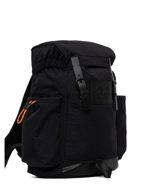 ARMANI EXCHANGE Black Sac À Dos À Lien De Resserrage for men