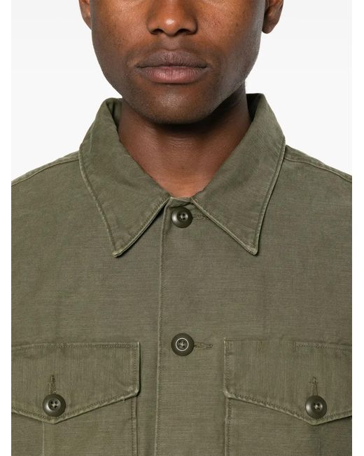 RRL Green Slub-Texture Cotton Shirt for men