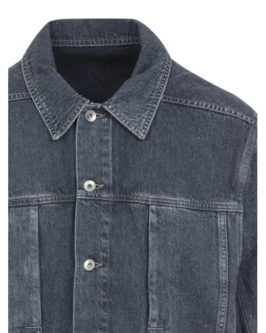 Rick Owens Denim Jack in het Blue voor heren