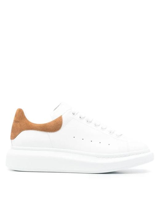 McQueen White Flat Shoes for men