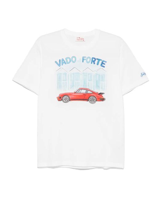 MC2 Saint Barth Men's White Printed T-Shirt