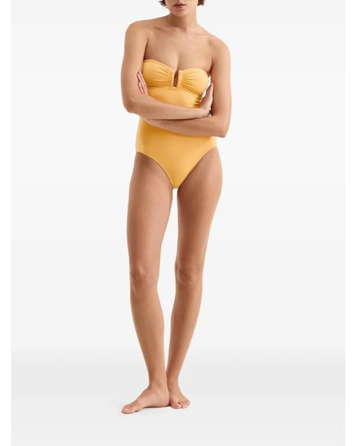 Eres Yellow Cassiopée One-Piece Bustier Swimsuit