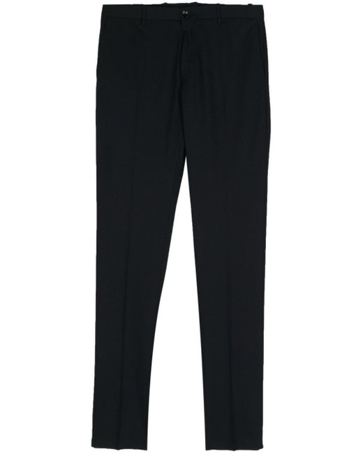 Incotex Black Mid-rise Tailored Trousers for men