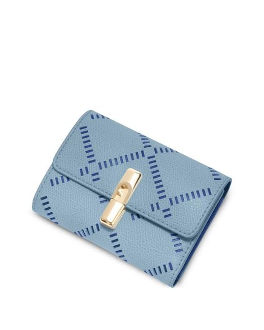 Furla Blue Small Iride Patterned Wallet