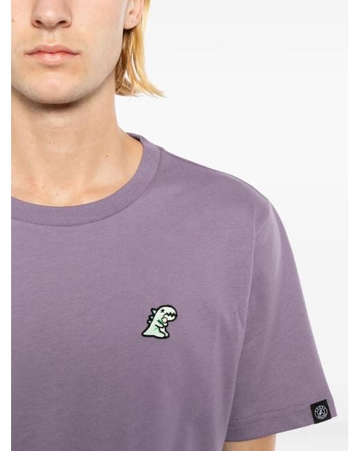 SPORT b. by agnès b. Purple Dino-Patch T-Shirt for men