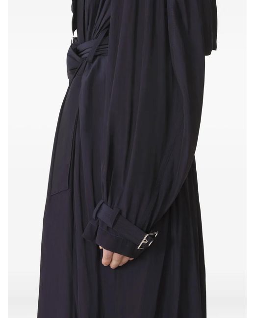 Gabardina Plisada Con Cinturón Lanvin de color Blue