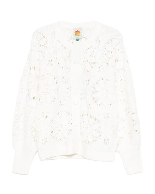 Farm Rio Vest Met Bloemenpatroon in het White