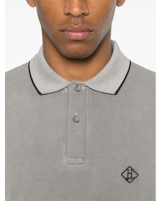 Herno Poloshirt Mit Logo-Stickerei in Gray für Herren