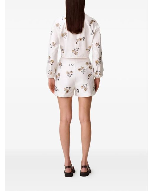 Claudie Pierlot White Floral Shorts