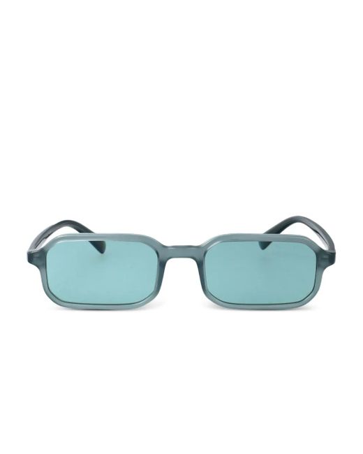 Emporio Armani Blue Rectangle Acetate Sunglasses for men