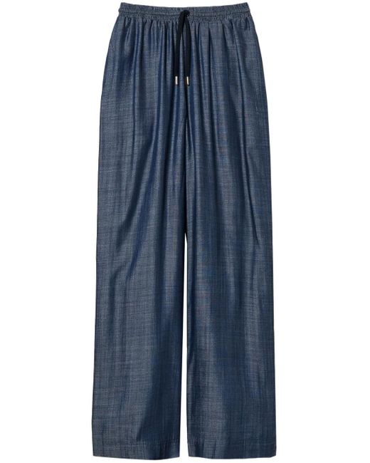 Twinset シャンブレーパンツ Blue
