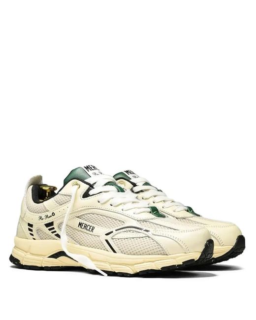 The Mercer Brand White The Re-Run Mesh-Panelled Running Sneakers