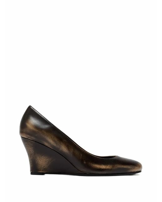 GIMAGUAS Black Ballerines Compensées À Effet Délavé