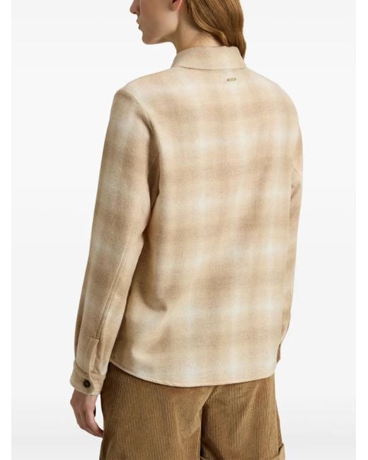 Woolrich Geruit Blouse in het Natural