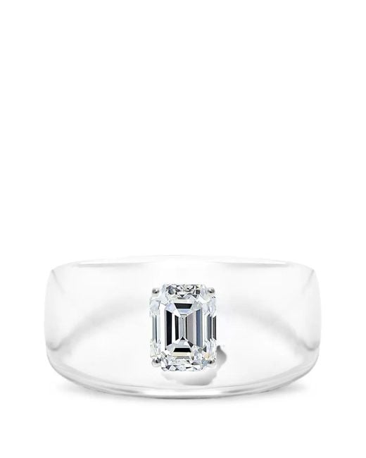 SOLO for Diamonds White Emerald-Cut Diamond Ring
