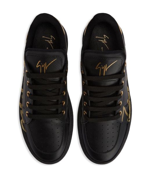 Giuseppe Zanotti Gz94 Sneakers Met Logopatch in het Black voor heren