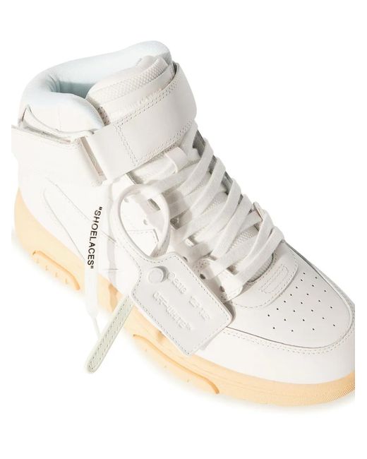 Off-White c/o Virgil Abloh White Out Of Office Mid-Top Sneakers