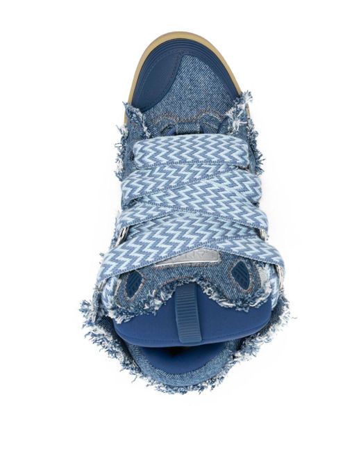 Lanvin Curb Jeans-Sneakers in Blue für Herren