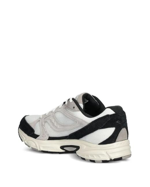 Saucony スエードパネル メッシュ スニーカー White