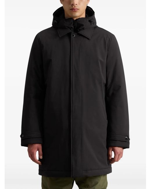 Woolrich Black Layered Coat for men