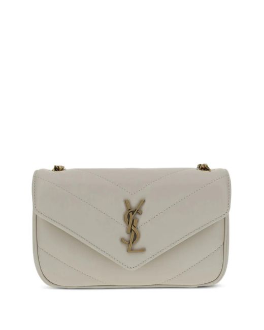 Bandolera Lou Lou mini Saint Laurent de color Gray