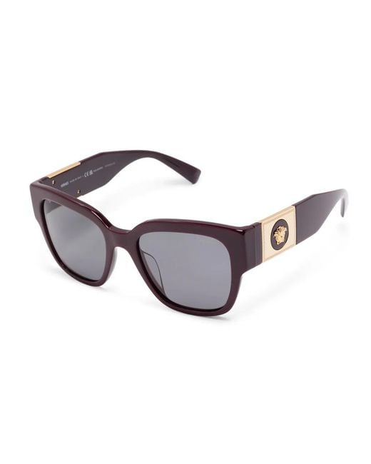 Versace Gray Square-Frame Sunglasses
