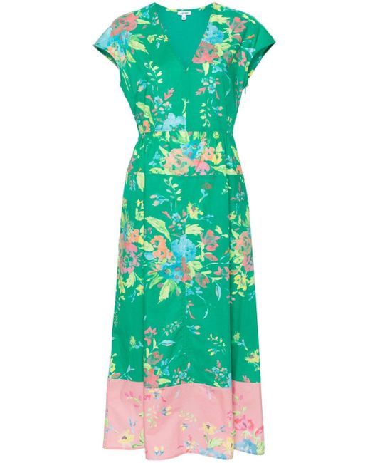 Aspesi Green Kleid mit Blumen-Print