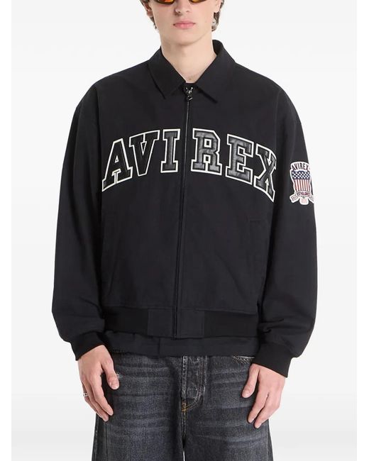 Avirex Gray A-2 Logo-Patch Jacket for men