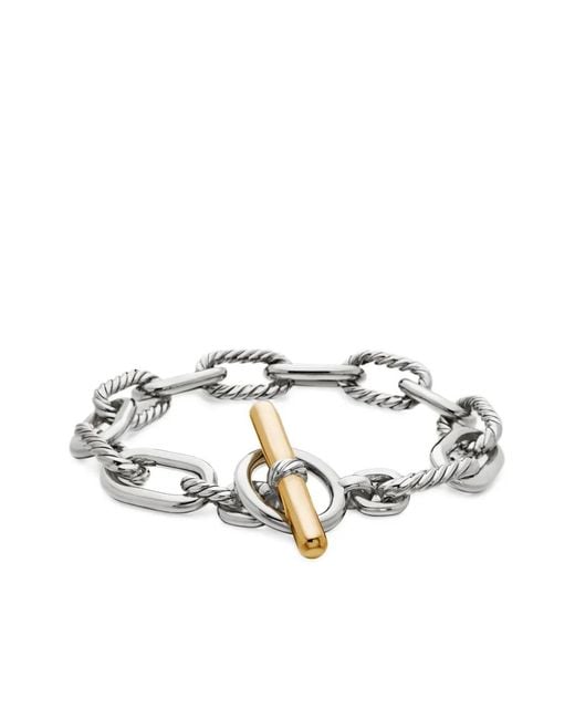 David Yurman White 18Kt And Sterling Dy Madison Toggle Chain Bracelet (11Mm)